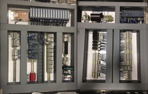Figure 1: The image on the left shows the main control cabinet and the image on the right shows one of the drivetrain cabinets. Courtesy: Applied Control Engineering, Inc.